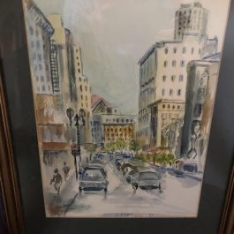 Kenneth Pauli Watercolor Titled “O’Farrell Street, San Francisco”