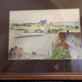 Kenneth Pauli Watercolor Of Riverfront 1985