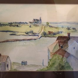 Kenneth Pauli Watercolor Of Riverfront 1985