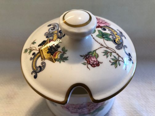 Crown Staffordshire Chelsea Manor Jam/Jelly/Sugar Bowl with Lid