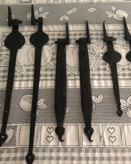 Collection Of 6 Circa 1790’s Hand Forged Wrought Iron Hinges