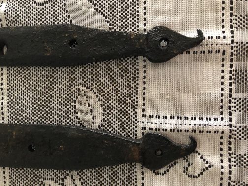 Collection Of 6 Hand Forged 1790 Wrought Iron Hinges