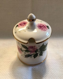 Crown Staffordshire Jam/Jelly/Mustard Jar with Lid