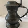 Antique Pint Pewter Tankard With Lid