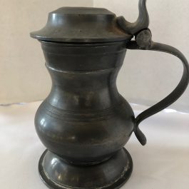 Antique Pewter Tankard With Lid, London Seal On The Bottom