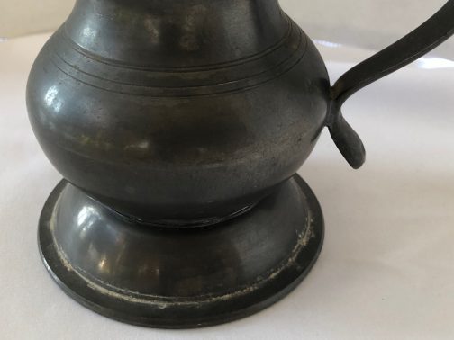 Antique Pint Pewter Tankard With Lid
