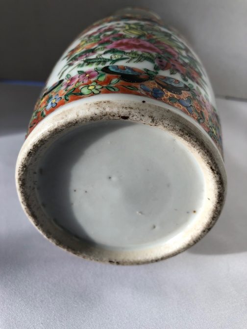 1800’s Rose Medallion Porcelain Vase and Charger