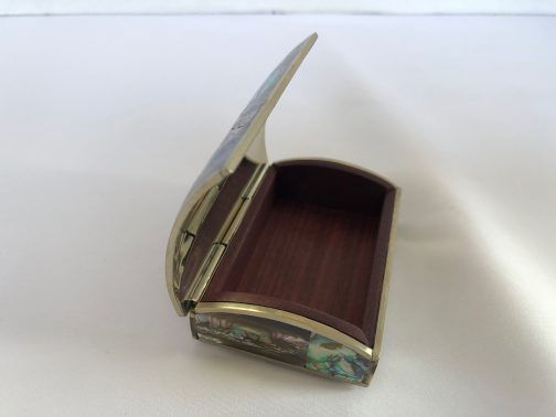 Dome Topped Mexico Dresser Box With Inlaid Sheller Exterior