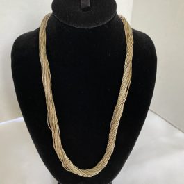 Sterling Multi Strand Necklace With Matching Earrings