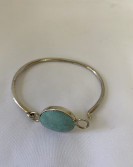 Sterling Silver Turquoise Bracelet – Substantial Weight!