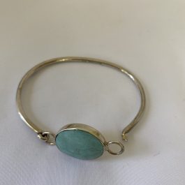 Sterling Silver Turquoise Bracelet – Substantial Weight!