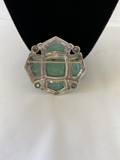Bold And Beautiful Sterling Silver And Marcasite Brooch