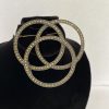 LOOK! Huge Gorgeous 3 Ring Open Sterling Marcasite Brooch