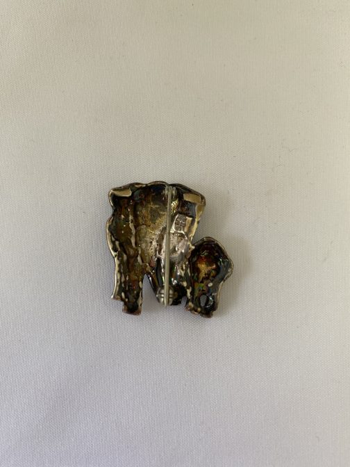 Jezlaine Sterling Silver Elephant Brooch, 1 1/2" X 1"