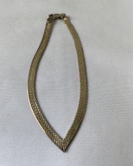 Sterling Silver “V” Point Shaped Bracelet 7”, Marked 925