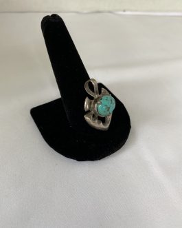 Sterling Silver Arrow Shaped Pendant Accented With Turquoise