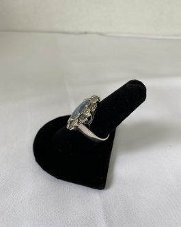 Sterling Silver And Marcasite Ring, Size 8¾