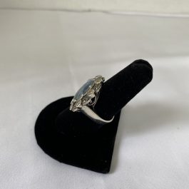 Sterling Silver And Marcasite Ring, Size 8¾