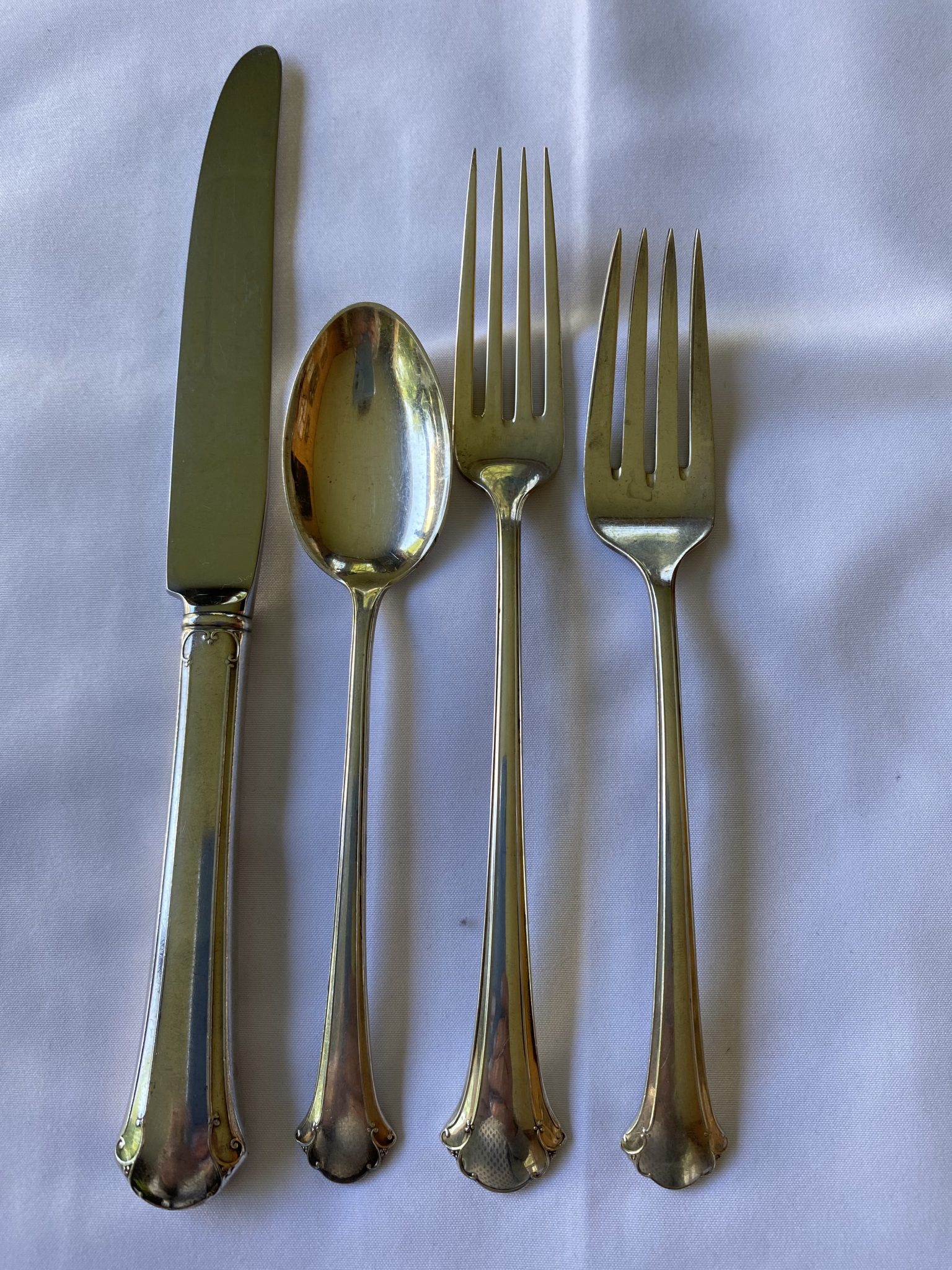 Towle Chippendale Sterling Silver 4 Piece Place Setting Dinner Size No Mono 