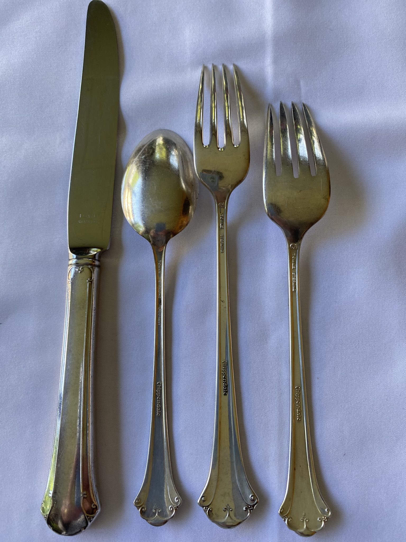 s Georgian By Towle Sterling Silver Regular Size Place Setting 4pc 