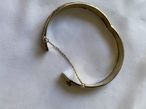 Sterling Silver Bracelet With Chain, Measures 2½”