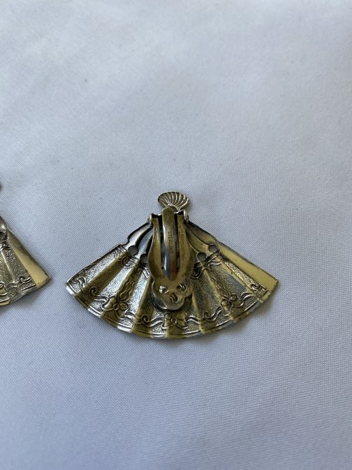 Sterling Silver Napier Clip Earrings - Fans