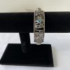Heavy Sterling Silver Bracelet With Multicolored Stones
