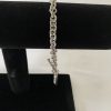 Sterling Silver Toggle Link Bracelet With Heart Charm