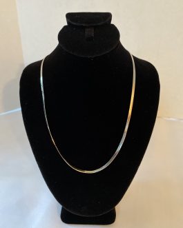 Sterling Silver Necklace With Lobster Claw Clasp 16”