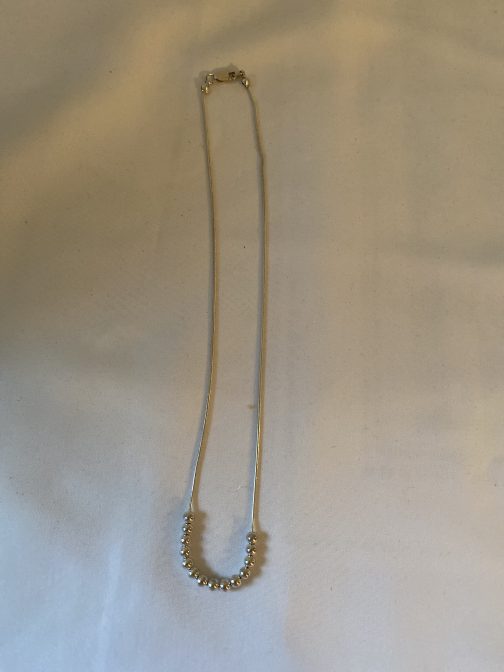 Sterling Silver Necklace With Lobster Claw Clasp 16”