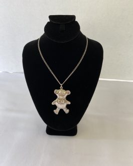 Sterling Silver Bear Pendant And Chain 18”