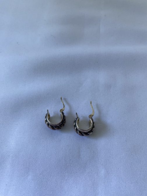 Pair Of Sterling Silver Pierced Earrings