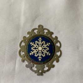 Lunt Sterling Silver Christmas Snowflake Ornament 1986 With Cloth Holder