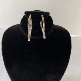 Sterling Silver Earrings, Twisted Figure 1¼”