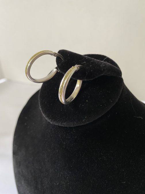 Pair Of Sterling Silver Hoop Earrings