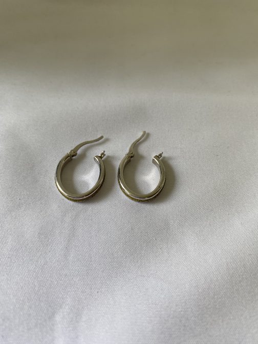 Pair Of Sterling Silver Hoop Earrings