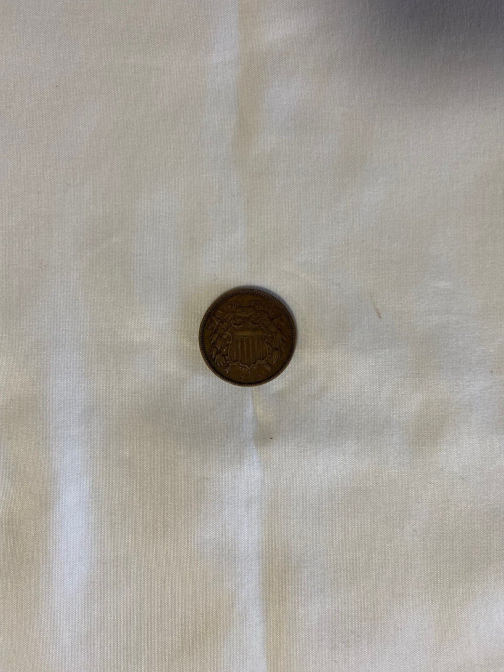 1868 US 2 Cent Coin, Nice Condition