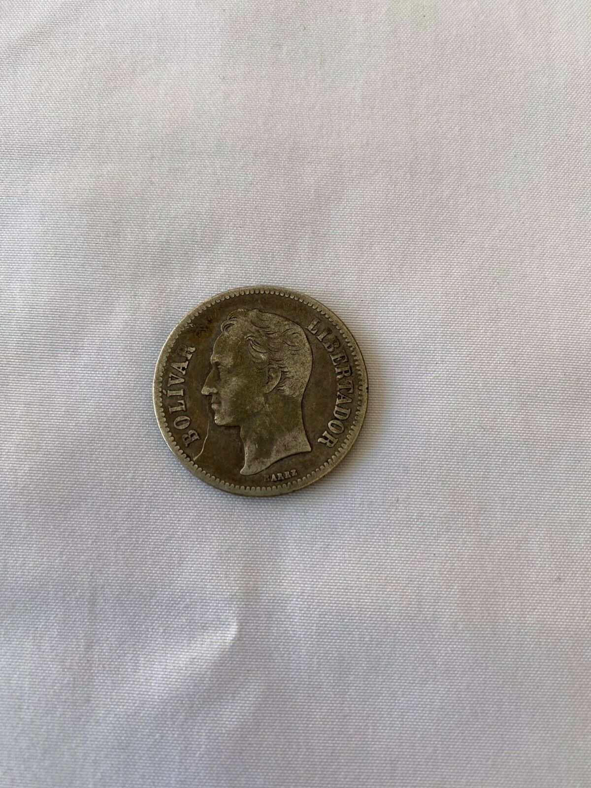 1929 Venezuela Bolivar Silver Coin