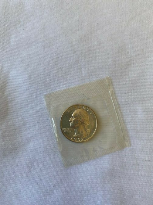 1962 Washington Quarter 25c Silver Proof UNC Coin Sealed in Original Mint Cello