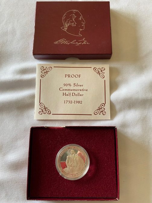 1982-S George Washington Silver Half Dollar Commemorative Proof - Box - COA