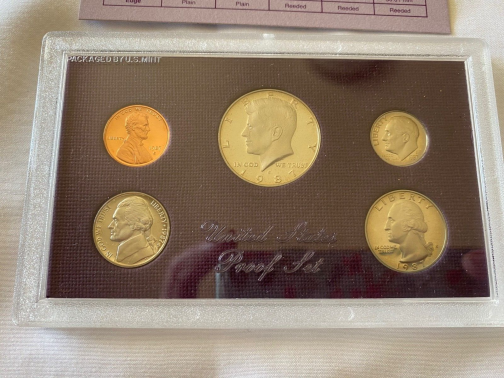 Remove term: 1987-S US Mint Proof Set in OGP Box - 5 Coins 1987-S US Mint Proof Set
