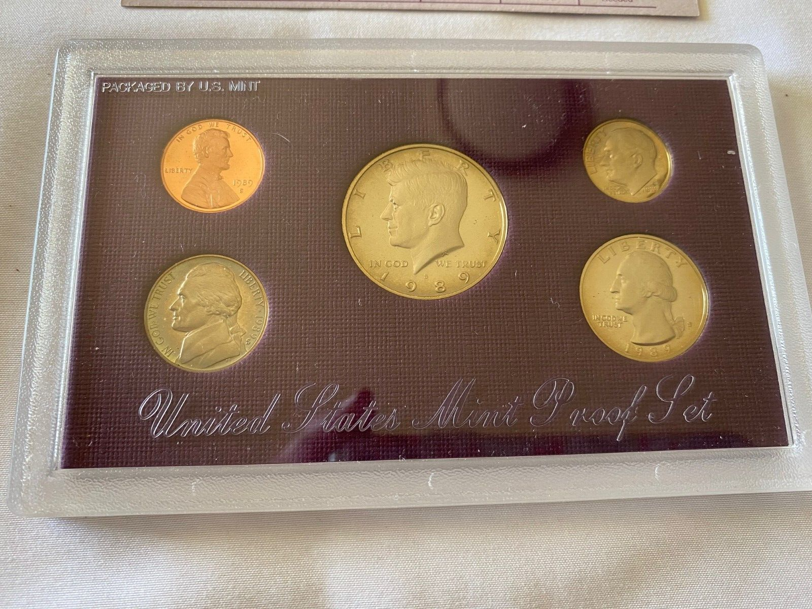 1989-S US Mint Proof Set in OGP Box – 5 Coins