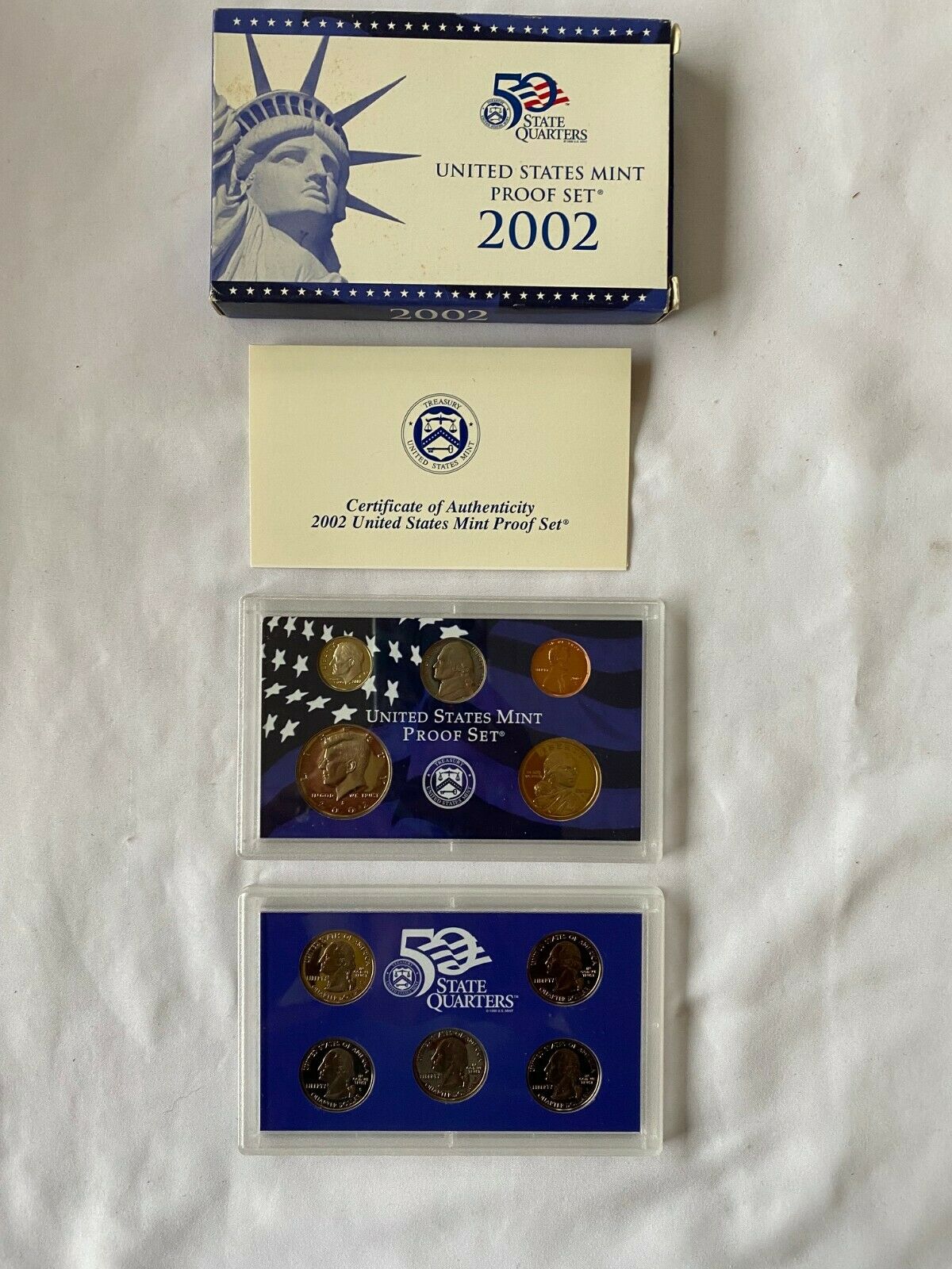 2002 S Proof Set U.S. Mint 10 Coin Proof Set w/Box & COA