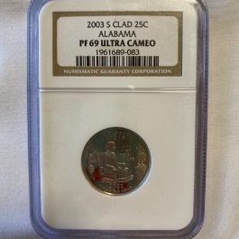 2003-S Alabama Quarter Professional Graded NGC PF 69 Ultra Cameo