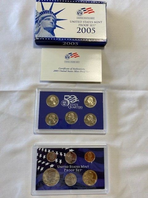 2005 S Proof Set U.S. Mint 11 Coin Proof Set wBox & COA