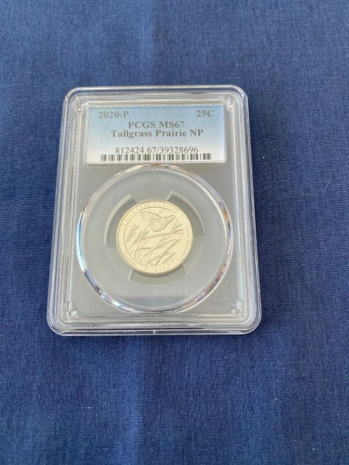 2020-P PCGS MS67 Tallgrass Prairie Quarter NP – Beautiful Coin
