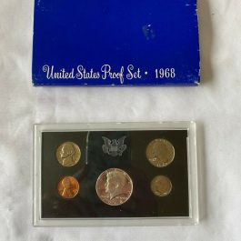 United States 1968 S Proof Coin Set With Box