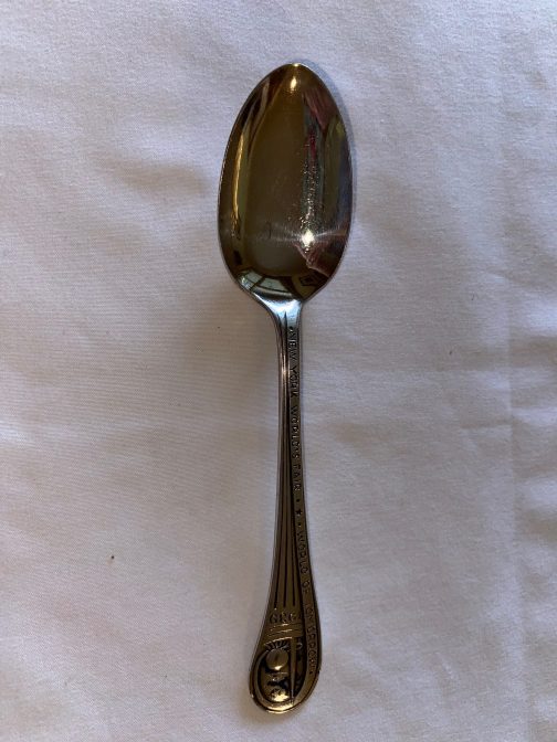 1939 New York World’s Fair, World of Tomorrow Souvenir Spoon, Wallace Silverplate