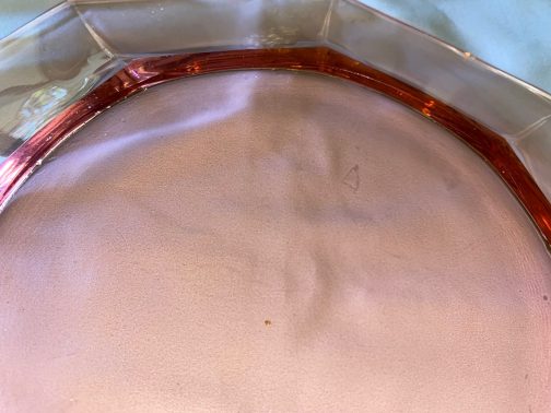 AH Heisey Pink Depression Glass 12” Plate