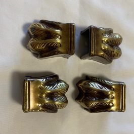 4 Duncan Phyfe Style Table Leg Paw Foot Caps, May Be New